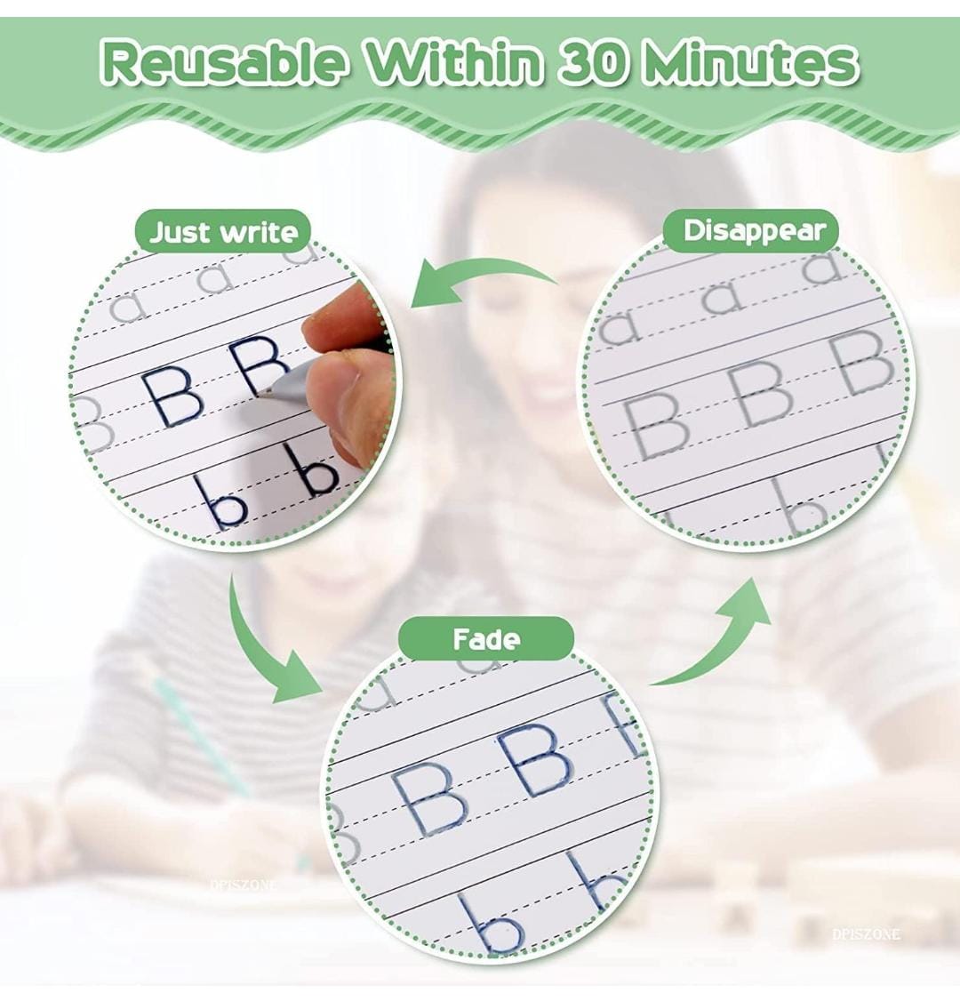 Magic Practice Copybook (4 BOOKS,1 PEN,1 GRIP,10 REFILL) Pack of 1